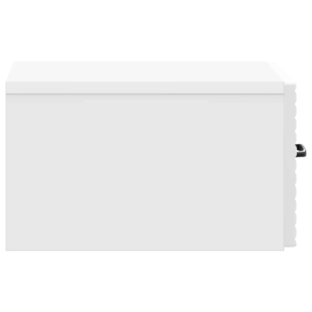 Mobiletto da notte a muro 2 pcs Bianco Lucido 34,5 x 33 x 20 cm