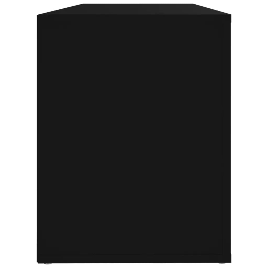 Scarpiera-Scaffale per scarpe Nero 100x35x45 cm in Legno Multistrato