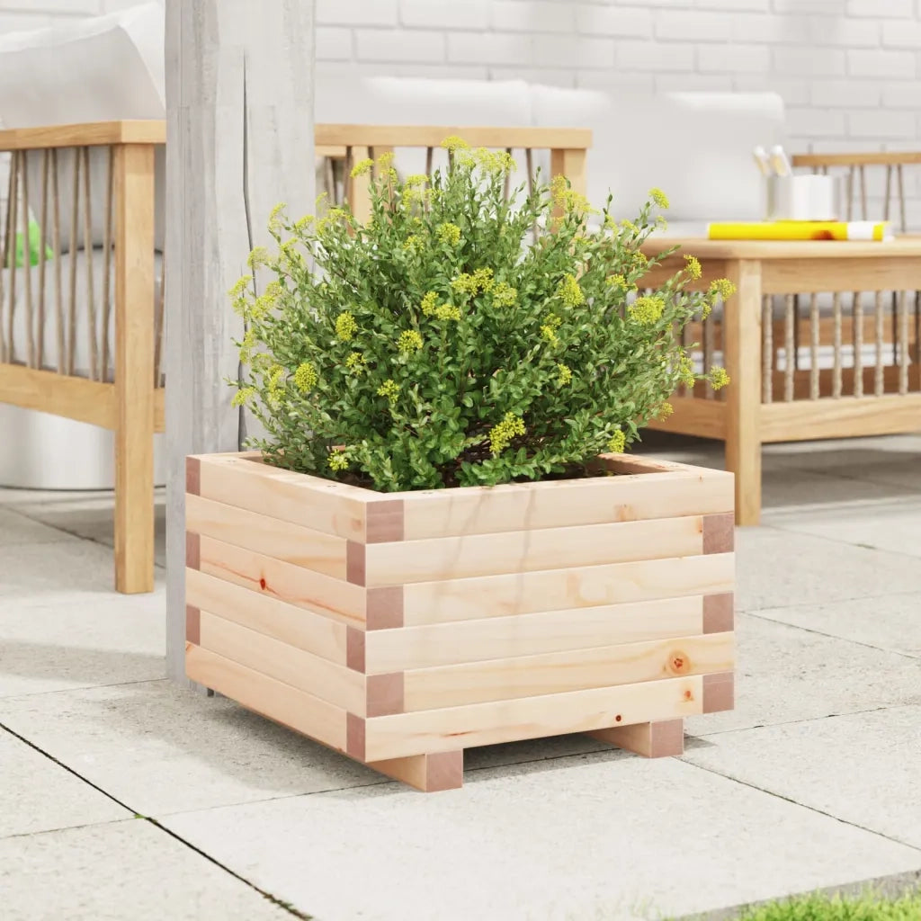 Fioriera da Giardino-Vaso da Esterno 40x40x26,5 cm in Legno Massello di Pino