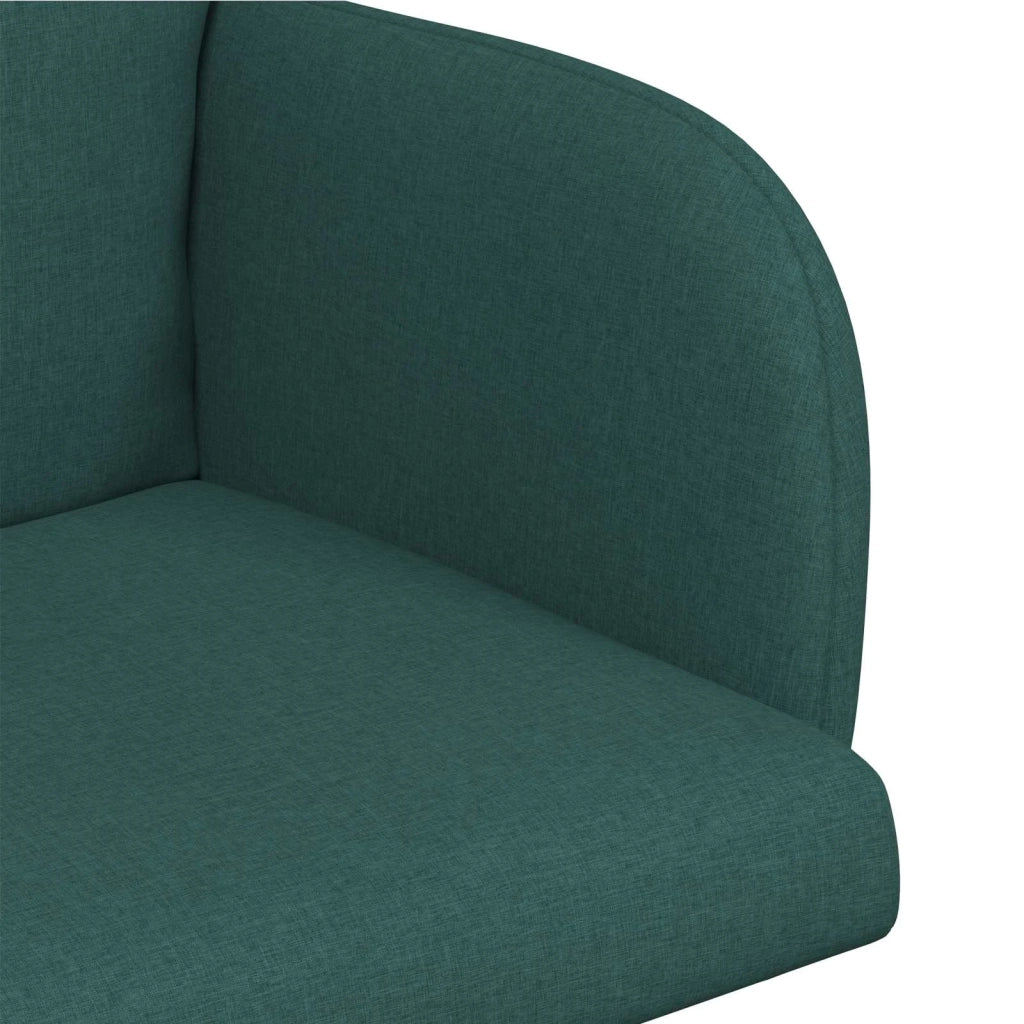 Sedie da pranzo 4 pz Tessuto Verde Scuro 60 x 56 x 96 cm 3428361