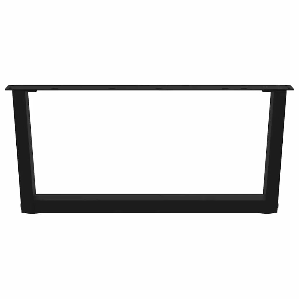 Set di 2 gambe per tavolino da caffè a forma di V per un tavolo moderno da 70 x 31 cm con guide regolabili in acciaio nero 02_0056904
