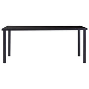 Tavolo da Pranzo Nero 180x90x75 cm in Vetro Temperato 281855