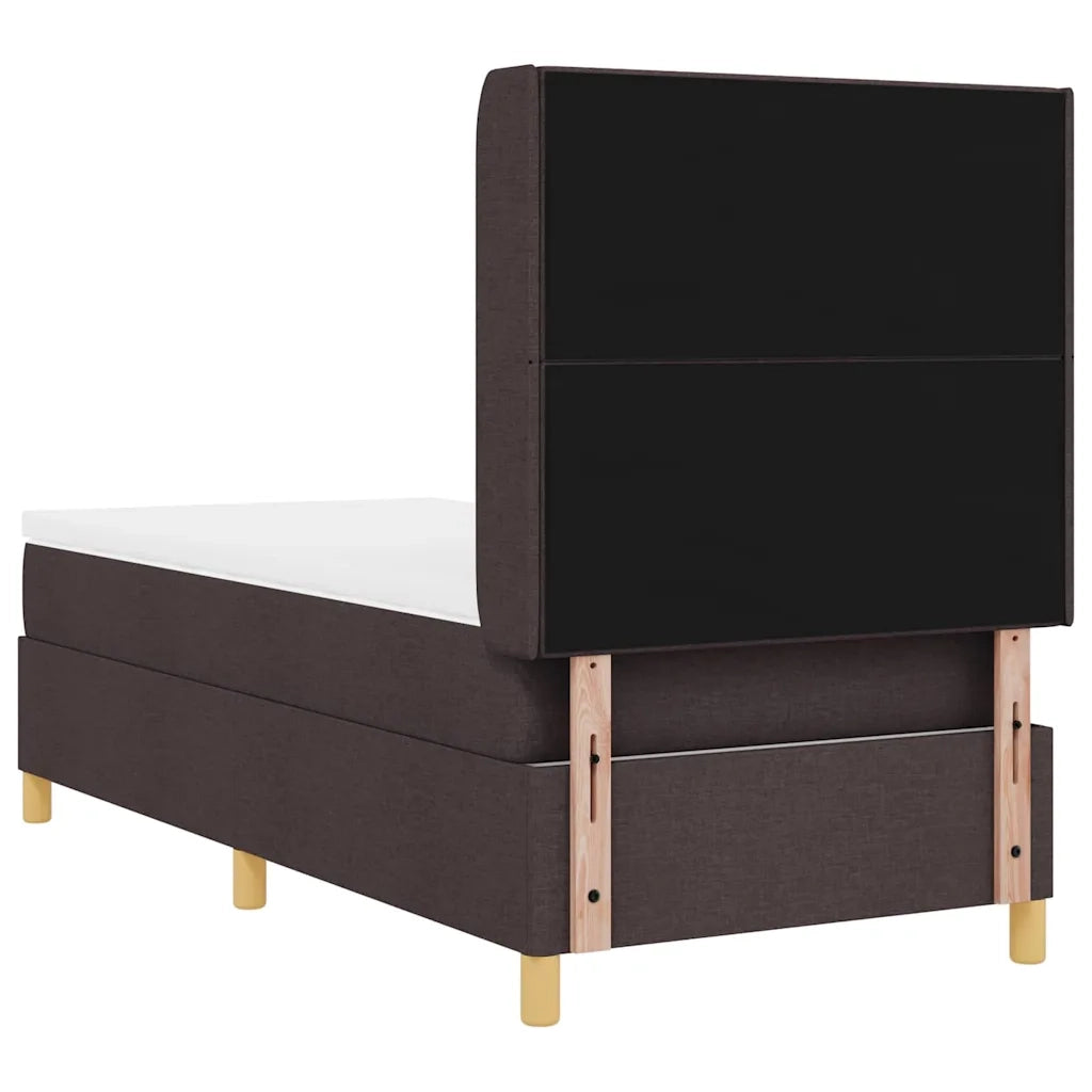 Letto a molle con materasso Marrone 100 x 200 cm Tessuto 3343682