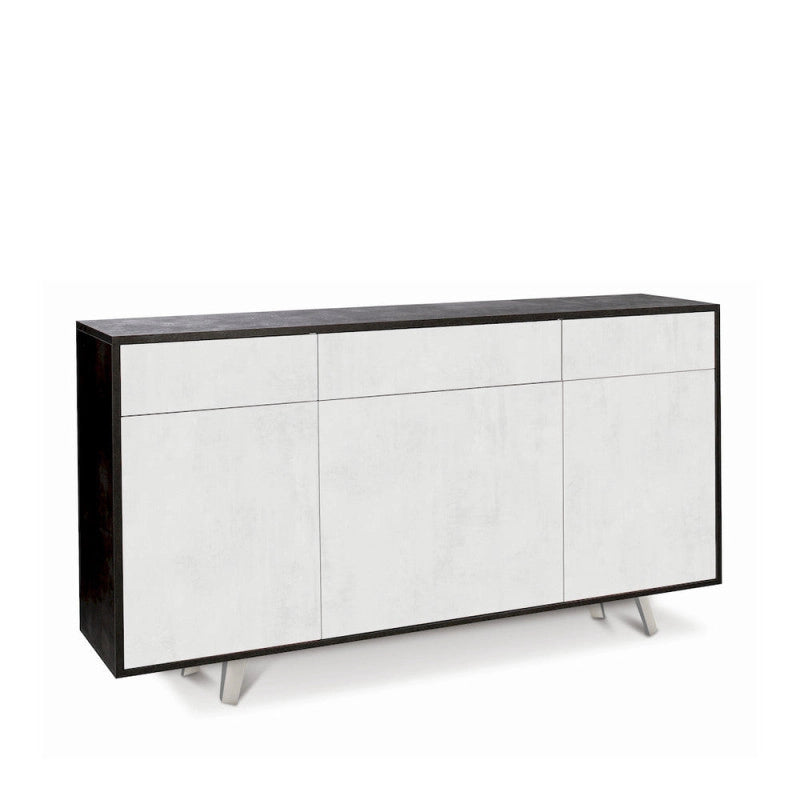 Mobile 3 Ante 3 Cassetti Kit Ossido Nero cm 164x41x92h - Sarmog