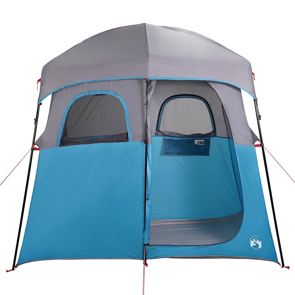 vidaXL Tenda da Doccia per 2 Persone Blu Impermeabile