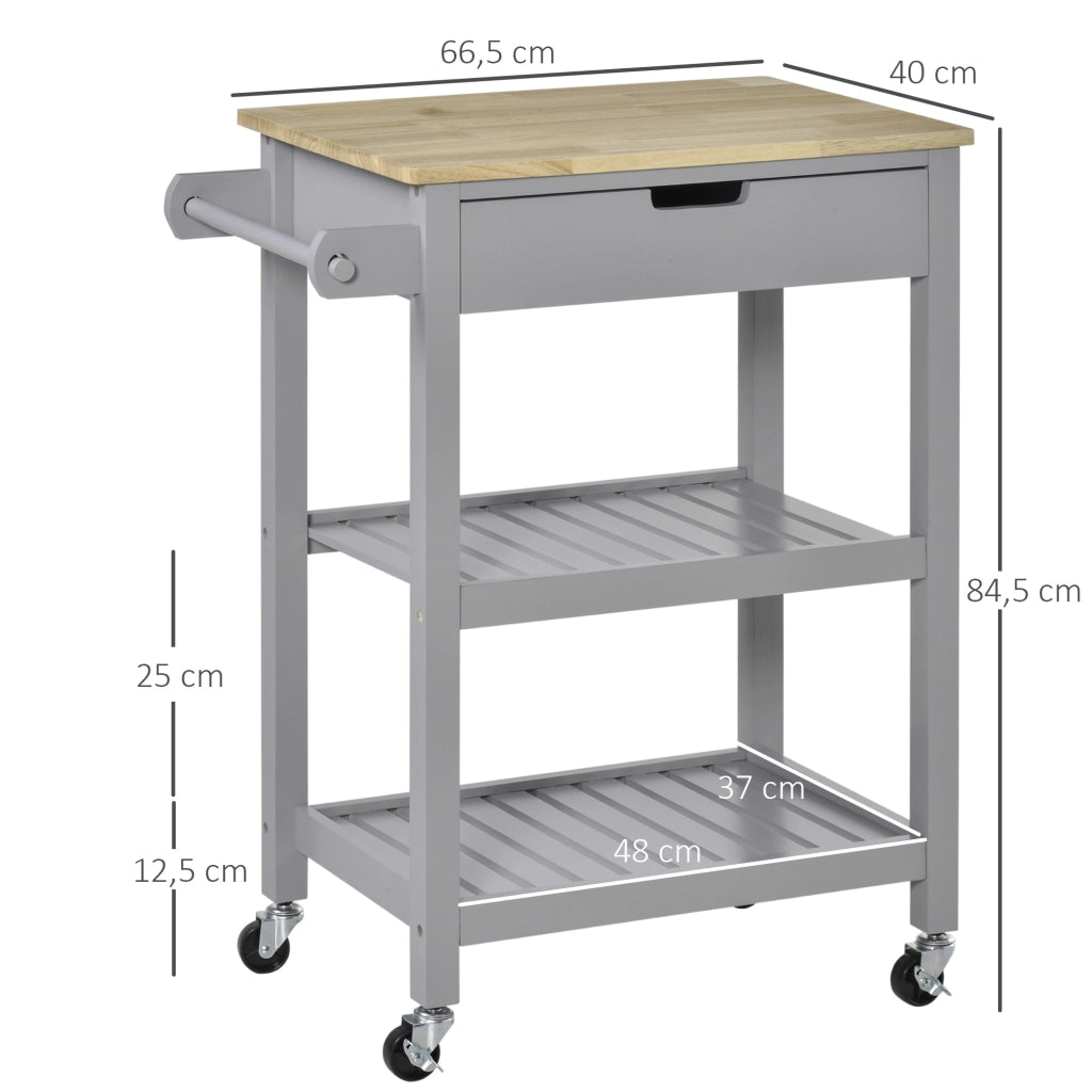 Tavolino da caff¨¨ rotondo con ruote e ripiano in legno ¨C zephmum ¨C 50x50x70 cm