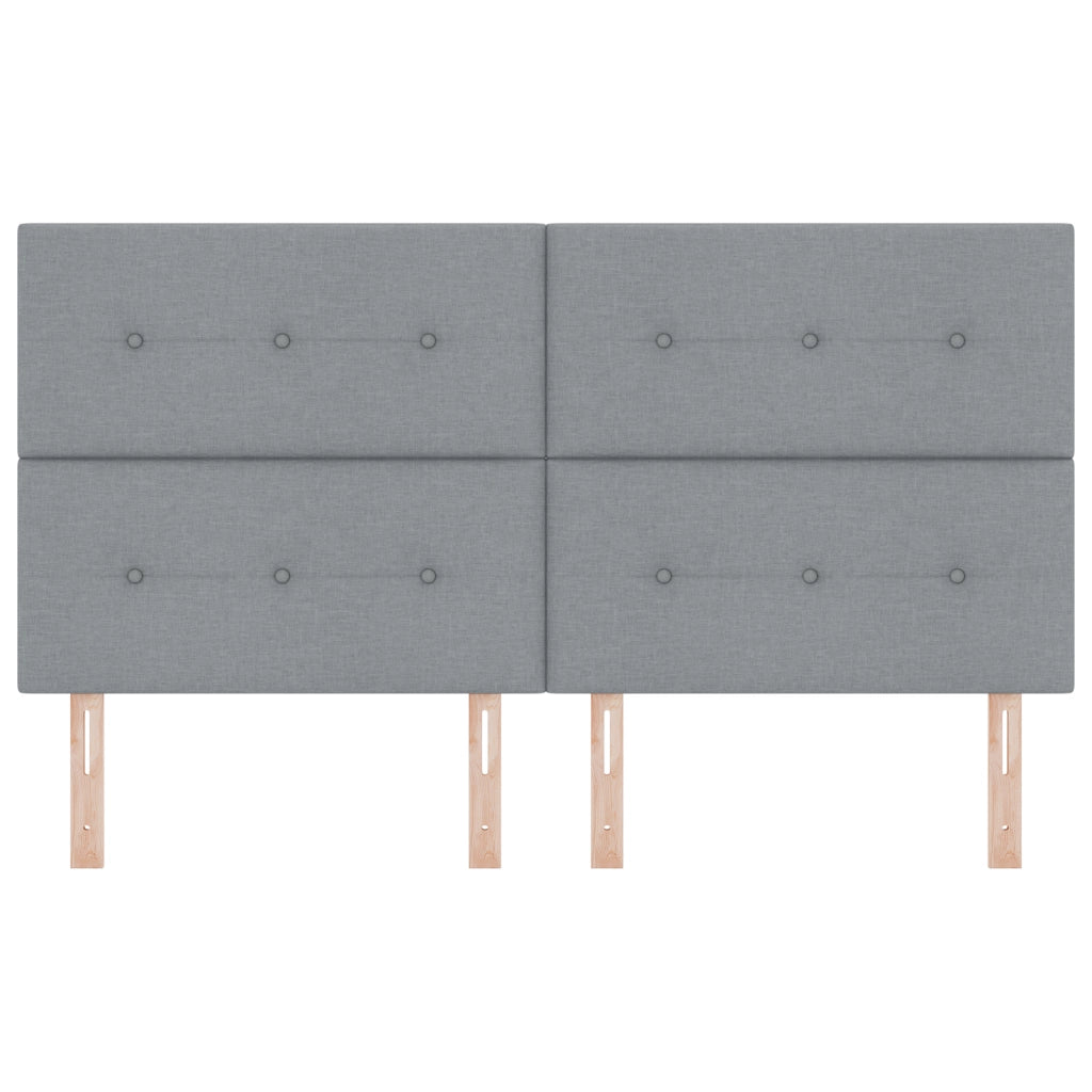 Testiera  Button Tufted Grigio chiaro 180 cm Tessuto