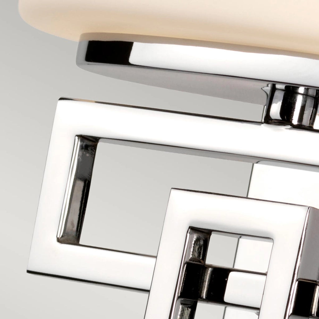 Applique bagno cromata con paralume lino Lanza G9 Hinkley