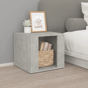 Comodino-Tavolino da notte Grigio Cemento 41x40x36 cm in Legno Multistrato