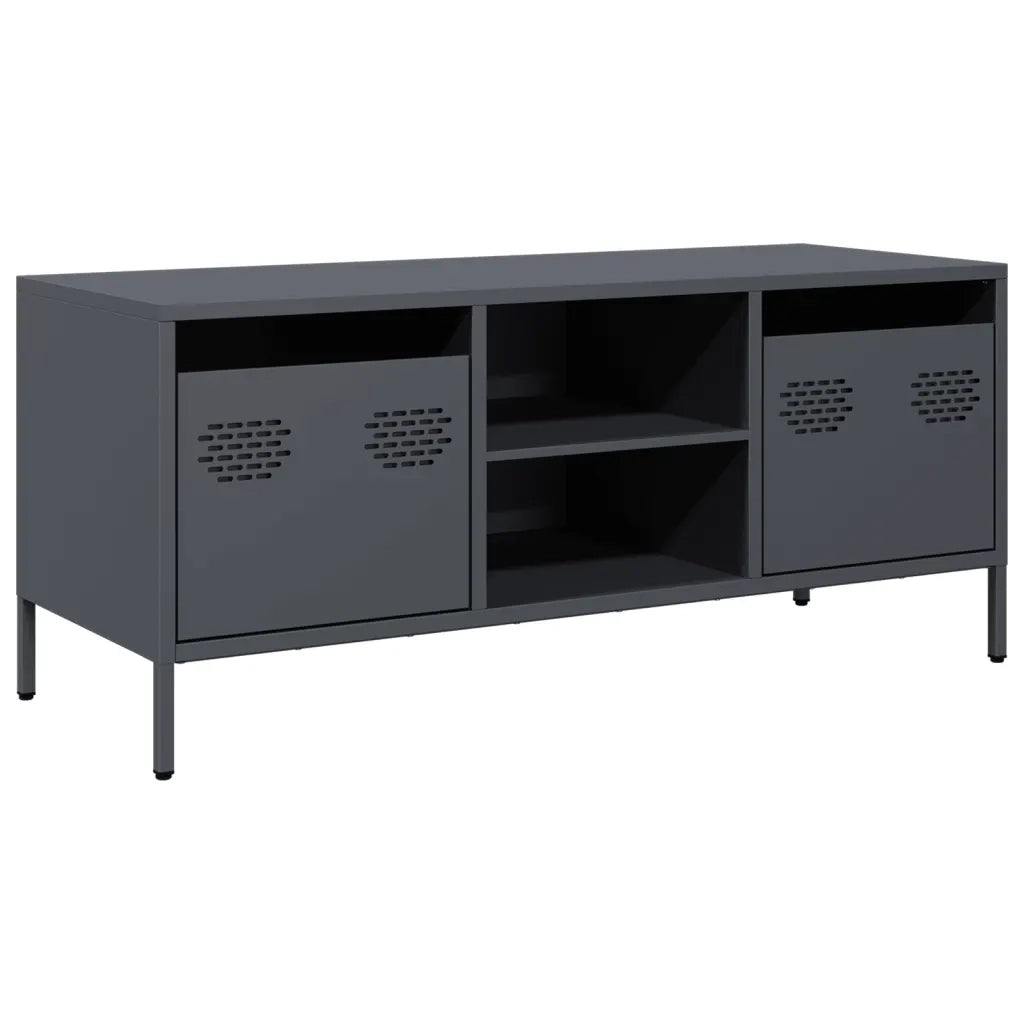 Mobile TV Antracite 101,5x39x43,5 cm Acciaio Laminato a Freddo 851300