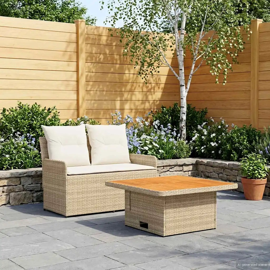 Divano da Giardino con Braccioli e Tavolo Alzabile 2 Pezzo 42025380