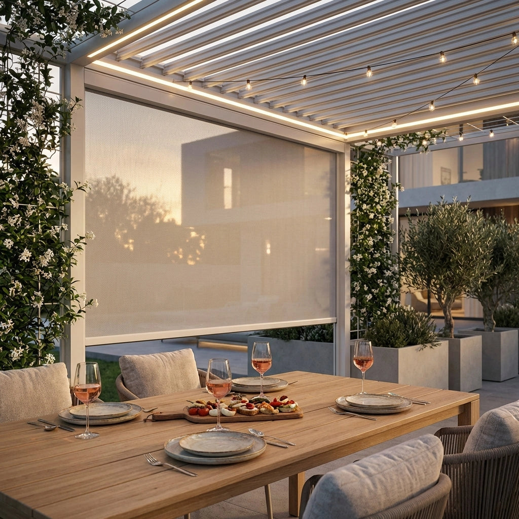 Parete laterale zanzariera per pergola bioclimatica Tony - TONY