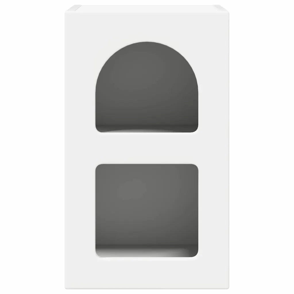 Comodino 2 pz-Set di 2 Tavolino da notte Bianco 29.5 x 35 x 50 cm Legno multistrato
