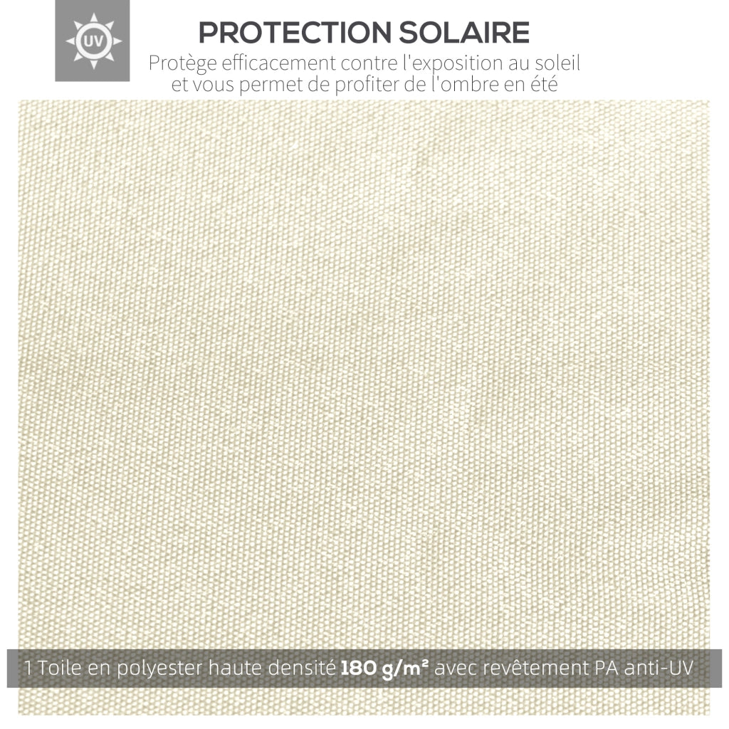 Tenda da giardino sostituzione tetto ¨C zephmum ¨C poliestere 180 g/m2 3x3m crema