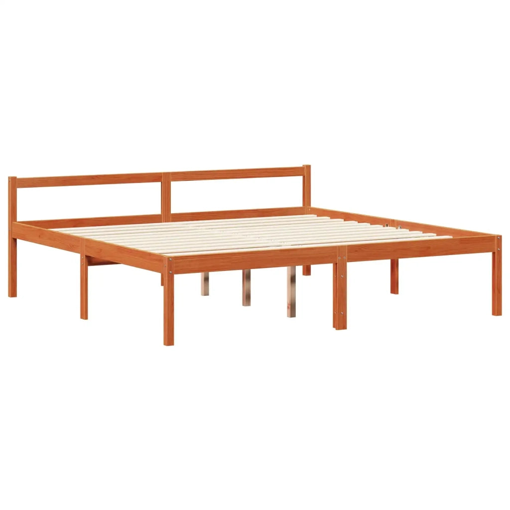 Struttura del letto 2 pcs Marrone cerato Legno di Pino Massello 3422717