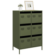 Credenza Verde Oliva 68x39x101,5 cm in Acciaio
