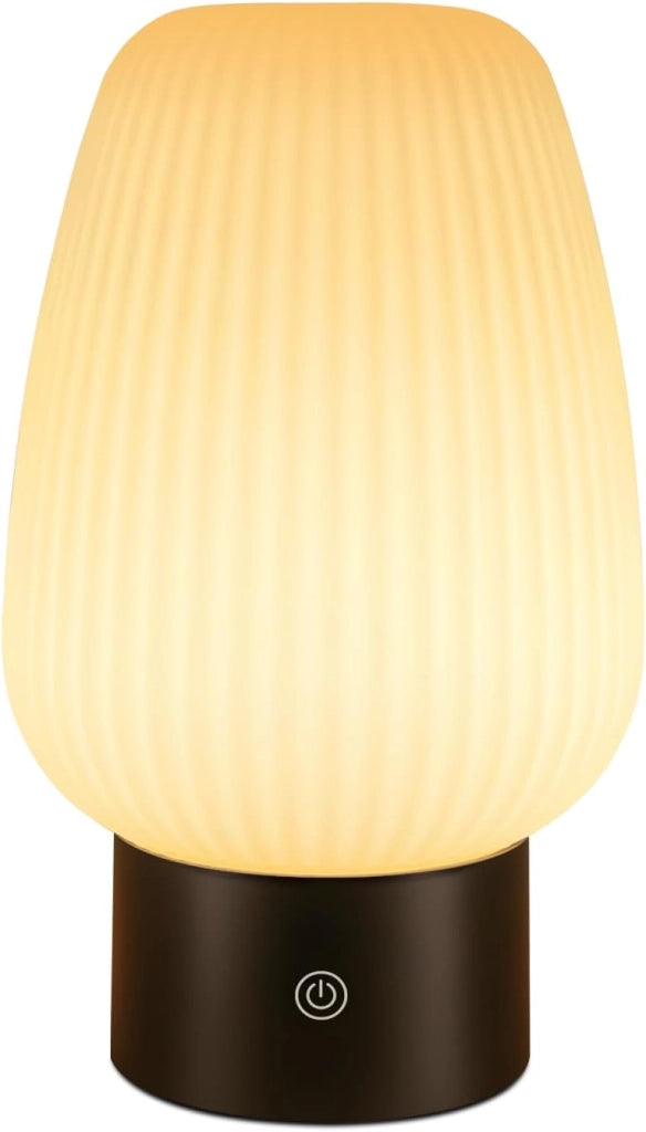 ZMH Lampada da tavolo LED bianca wireless touch dimmerabile ricaricabile per camera letto comodino