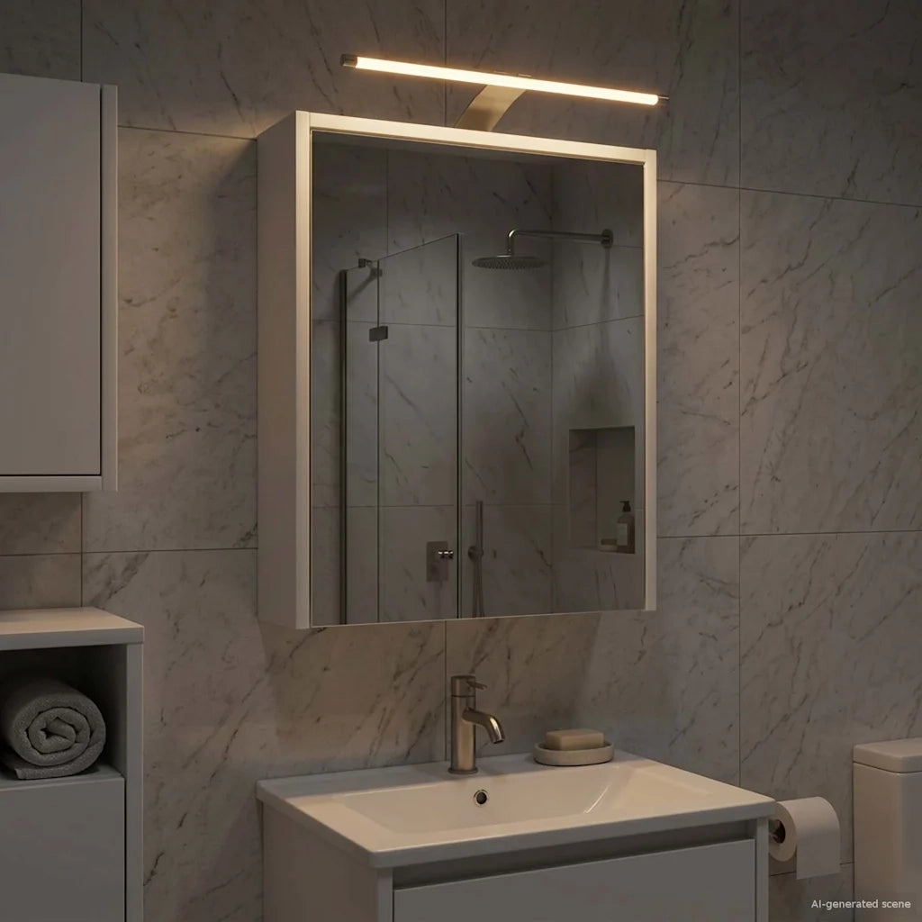 Mobiletto per specchio da bagno Bianco 43 x 16 x 62.5 cm