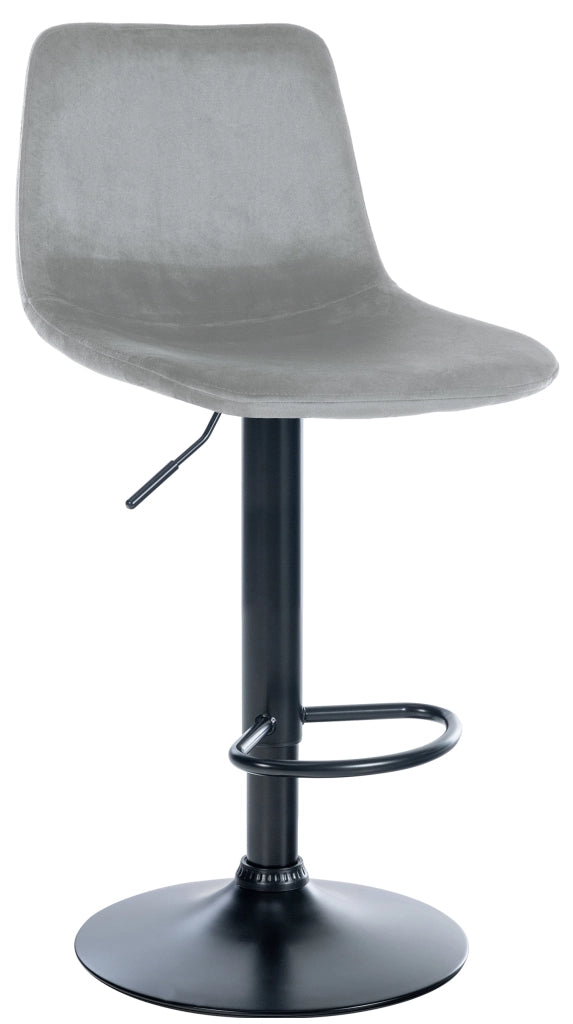 Sgabello Divo Velvet grigio,nero