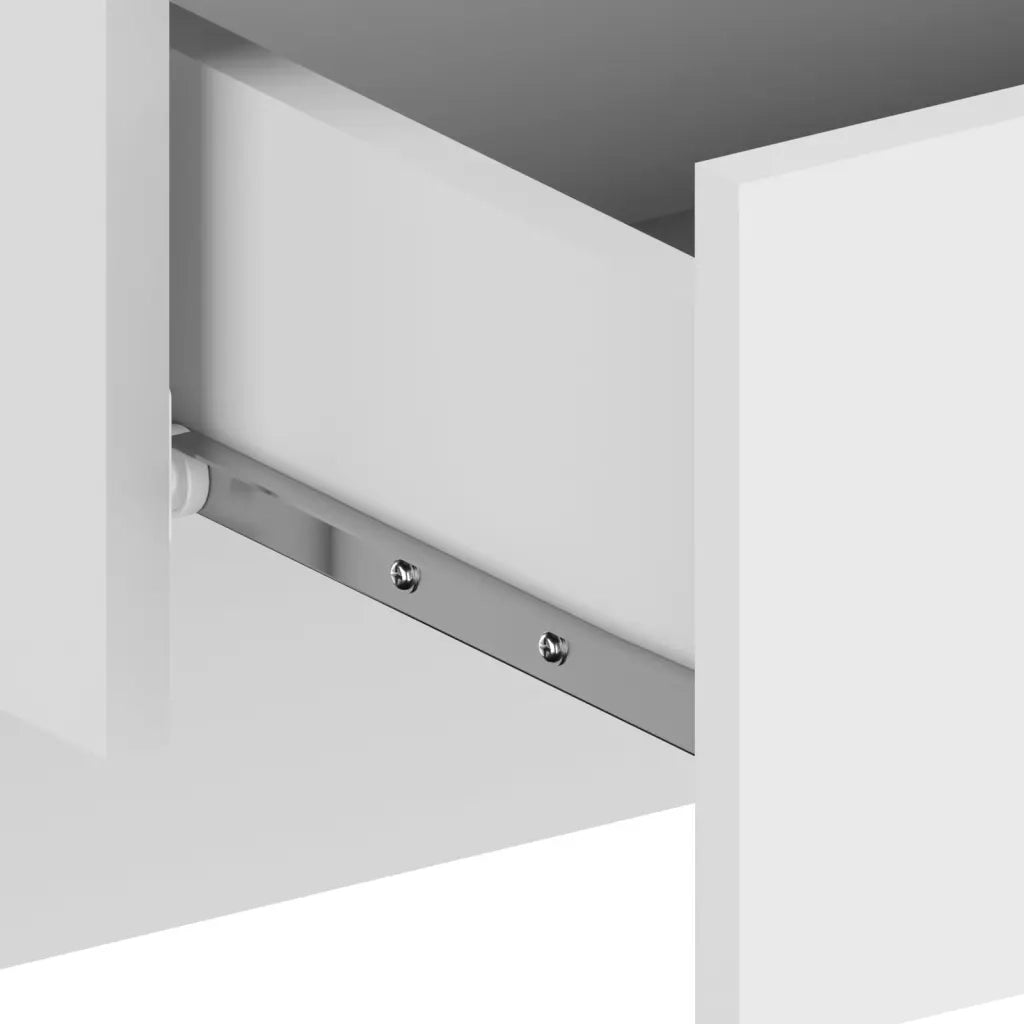 Comodini a Muro 2 pz-Set di 2 Tavolino da notte Bianco Lucido