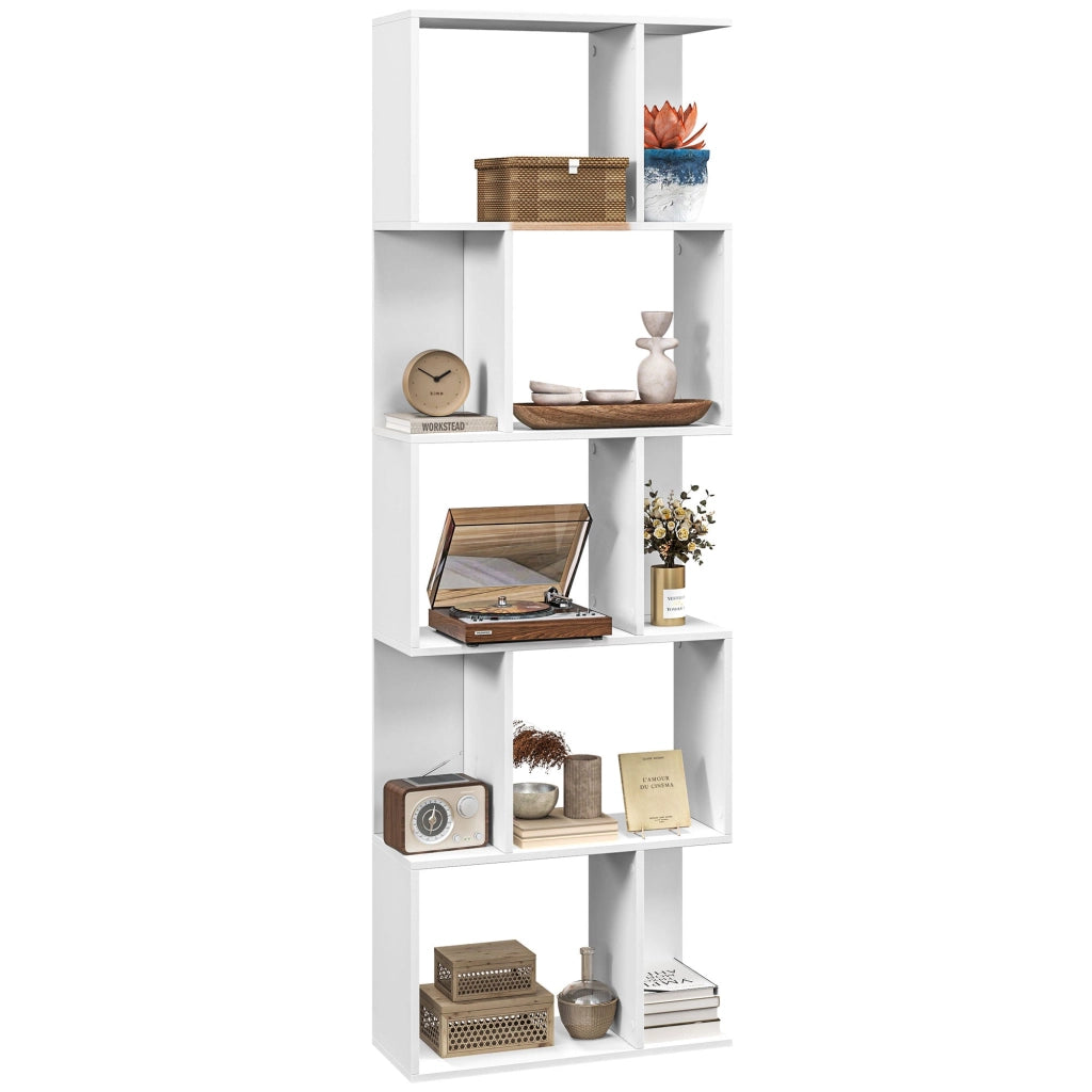 Mobile Libreria 5 Ripiani 60x24x184,5 cm Bianco