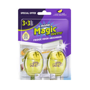 Ovetto Assorbiodori Frigo, 3 Mesi di Durata, Mantiene Inalterato l'Odore dei Cibi, Limone 2pz, Mister Magic