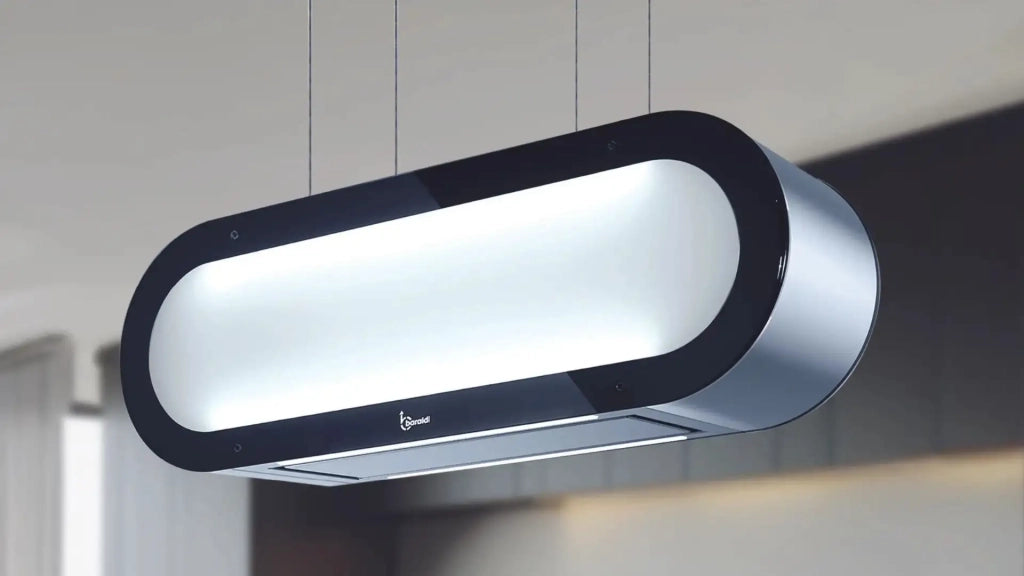 CAPPA ALEXA  cm 90X30 - Inox,vetro - 800 m3/h - Luce bianca