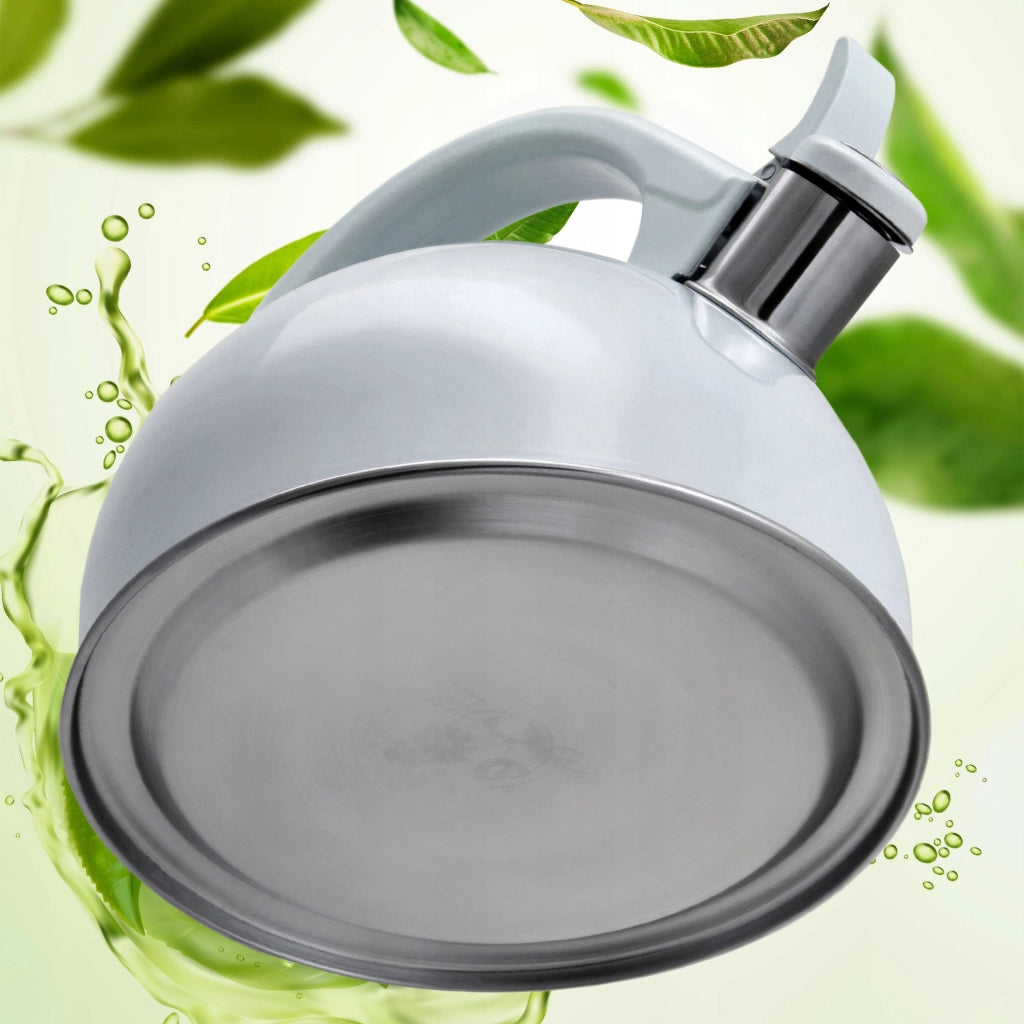 Bollitore a gas/induzione KADAX con fischietto, 1,7 l, acciaio tradizionale, grigio