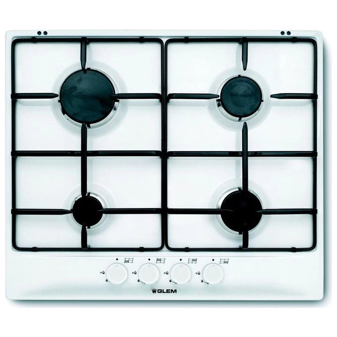 Glem GT64WH piano cottura Bianco Da incasso Gas 4 Fornello(i)