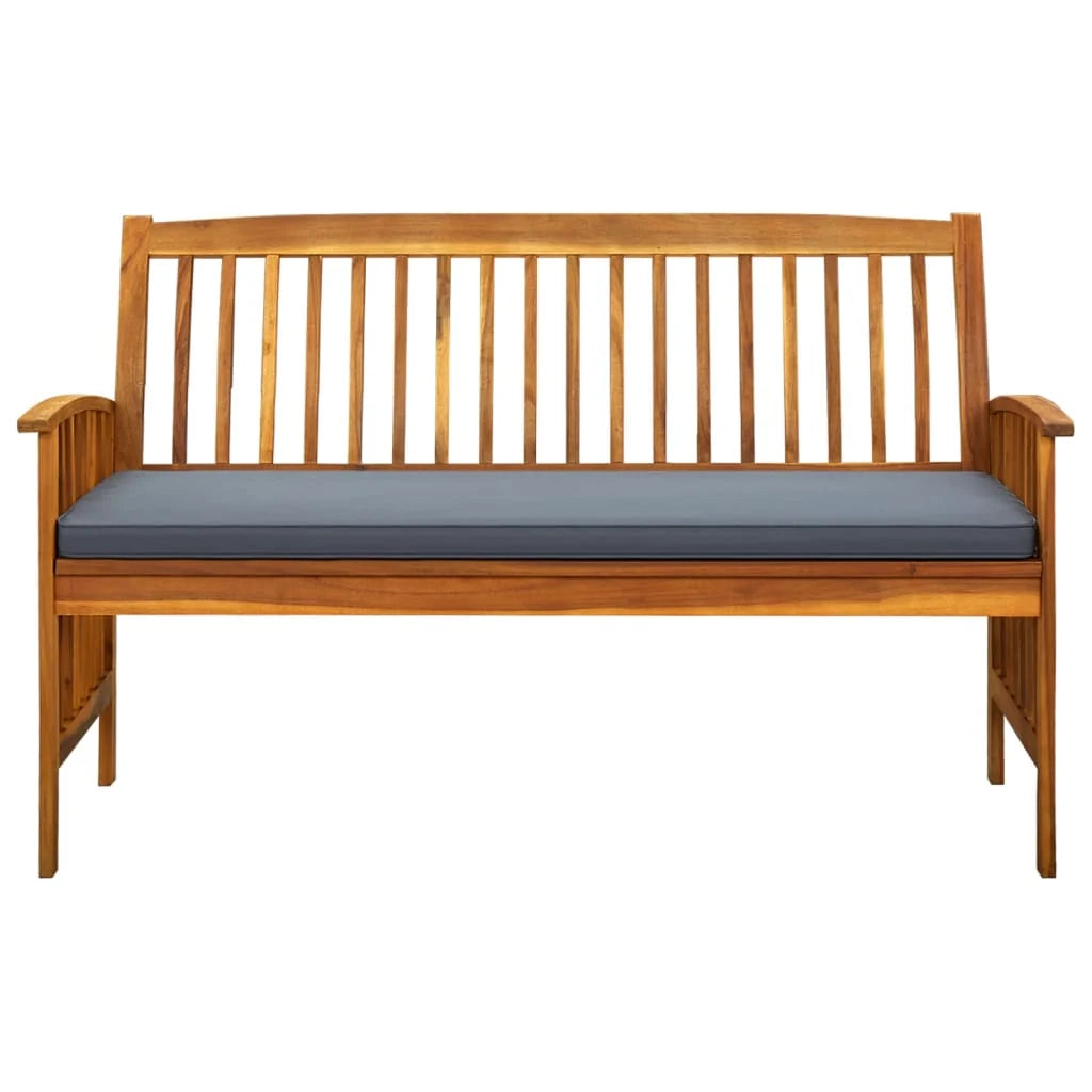 Panca da giardino mobili da esterno per patio terrazza con cuscino 147 cm legno massello di acacia 02_0011430