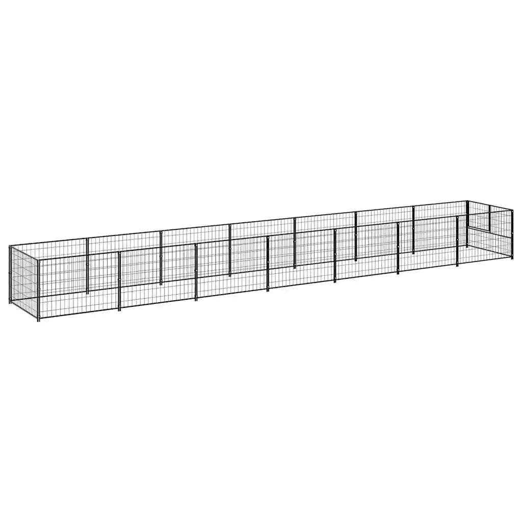 Gabbia per Cani Nera 7 mÂ² in Acciaio cod mxl 49257