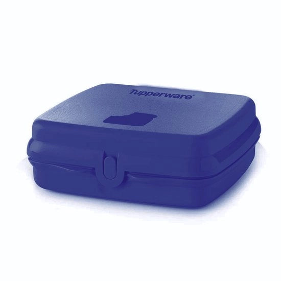 Scatola per Sandwich Opportuna con Cassetto Vetrata Quadrata con Gancio e Chiusura (Azzurro)