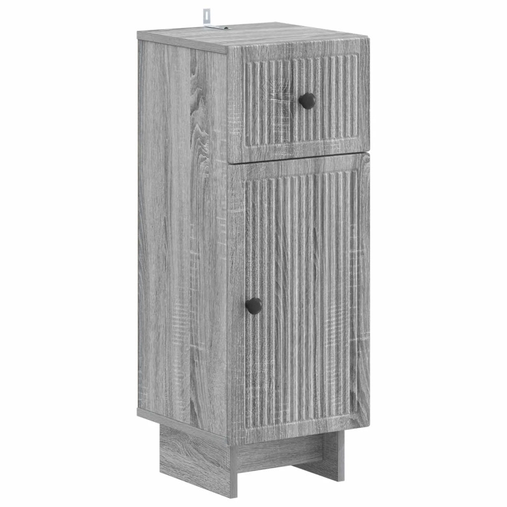 Mobiletto da Bagno EDE Sonoma grigio 30 x 31 x 80 cm 895951