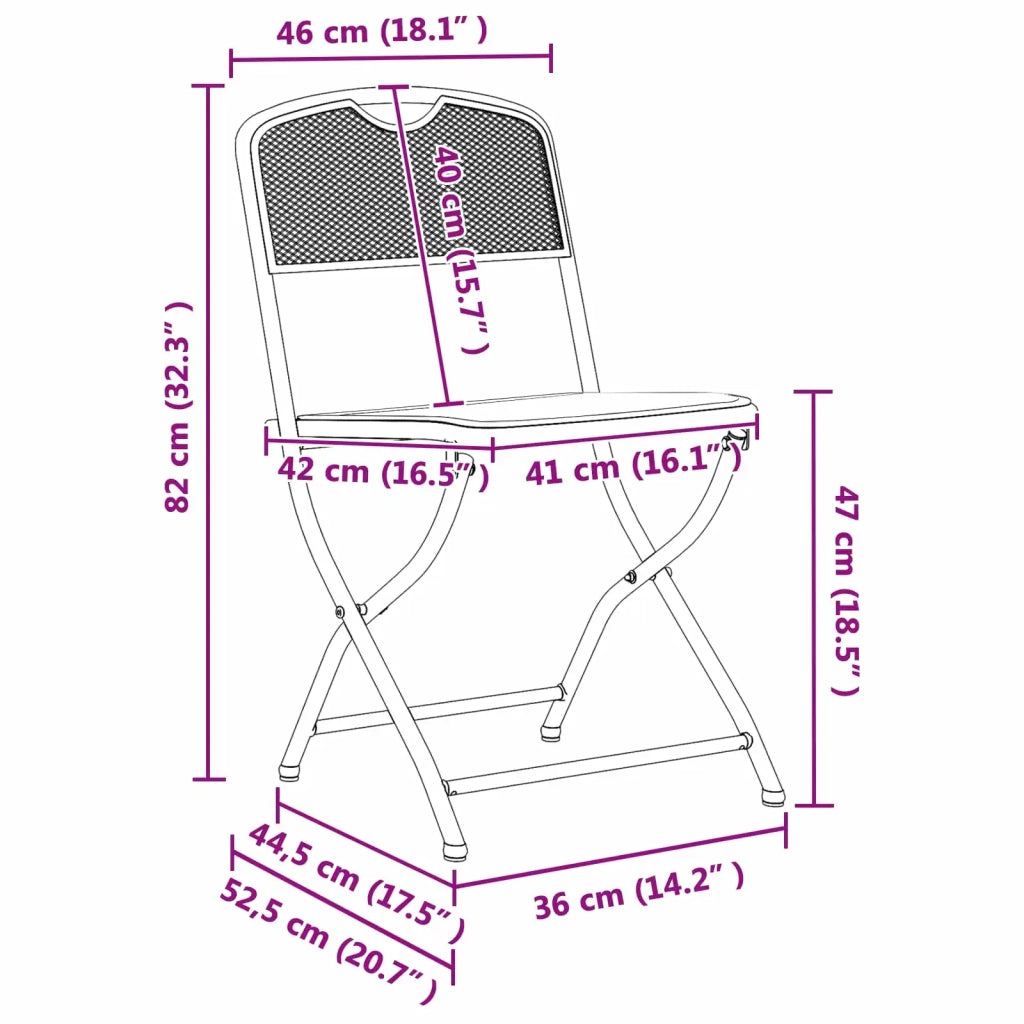 Set di Mobili da Esterno 5 pz Antracite Ferro e Acciaio 3422897