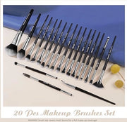 Set di pennelli per trucco professionale, pennelli di alta qualità sintetici, per polvere, crema liquida, viso, ombretto, pennello cosmetico 20