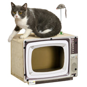 Televisore Gioco per Gatti con Topo ¨C Zephmum ¨C Arena 43x23x32,5 cm