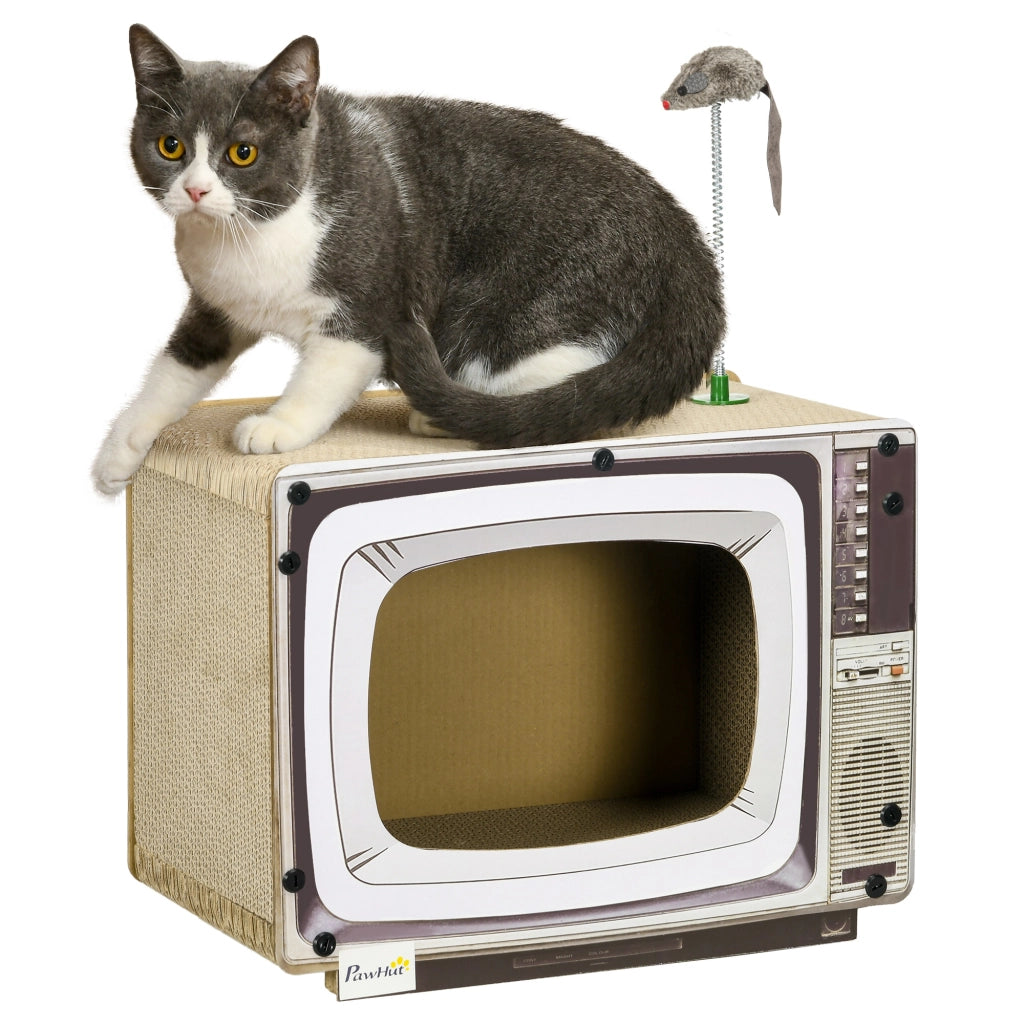 Televisore Gioco per Gatti con Topo ¨C Zephmum ¨C Arena 43x23x32,5 cm