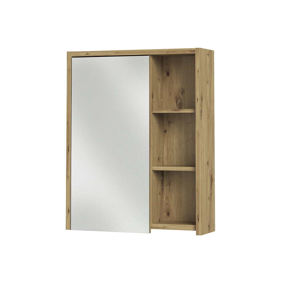 Specchio contenitore bagno Viola Cachemire/Rovere artigianale 60 x 75 cm Vicco