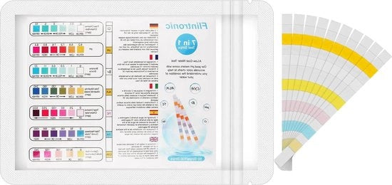 Strisce di test 7 in 1 per piscina e vasca idromassaggio - durezza totale - cloro totale - bromo - cloro libero - pH - cianuro - alkalinità totale - 100 accessori per vasca idromassaggio