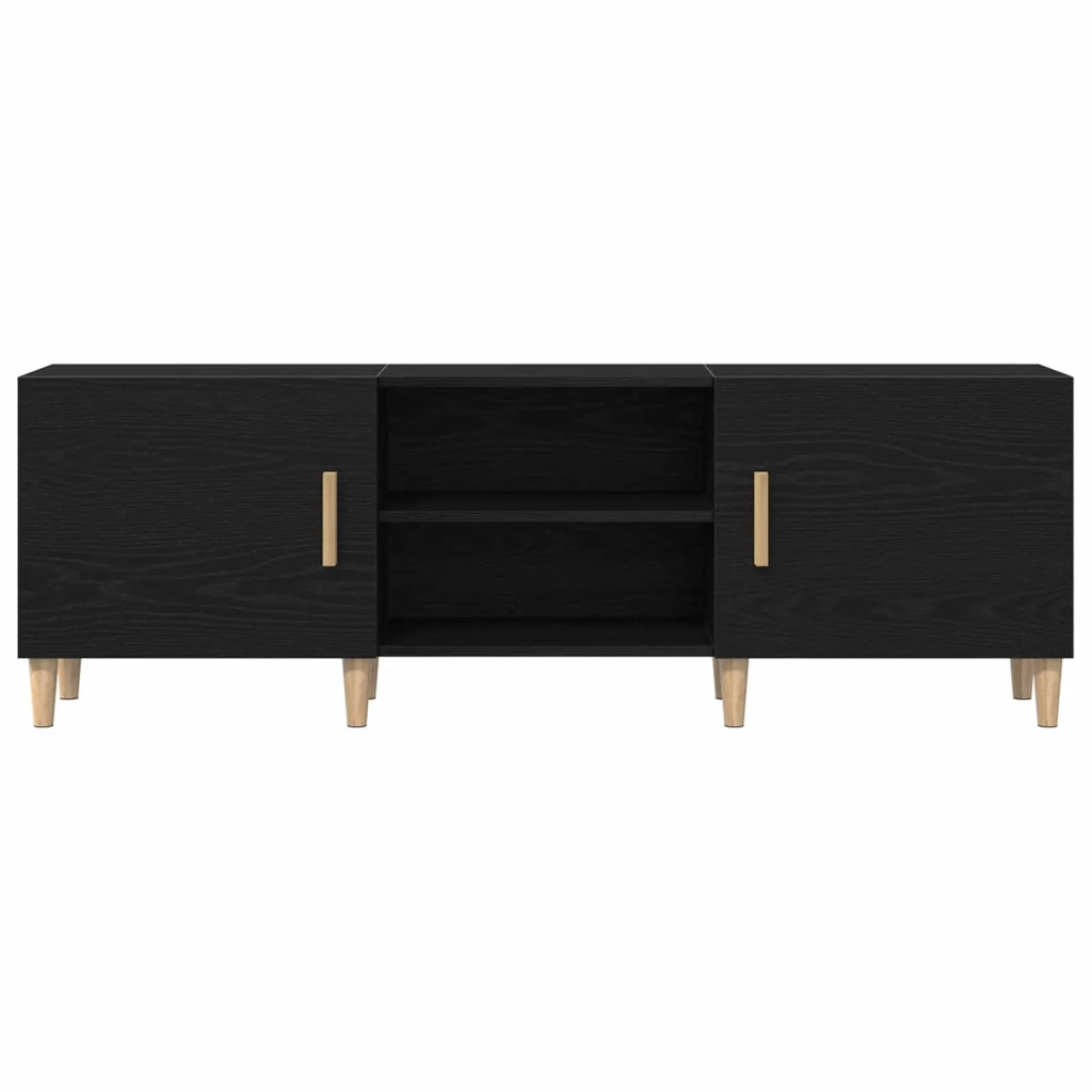 Mobile TV Rovere Nero 150 x 30 x 50 cm Legno multistrato 862797