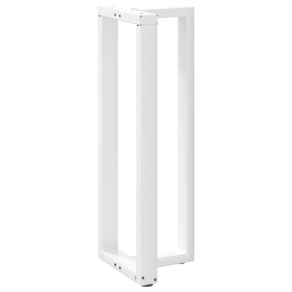 Gambe per tavolo da bar a forma di T 2 pz bianche 40x35x(110-111) cm in acciaio 4013097