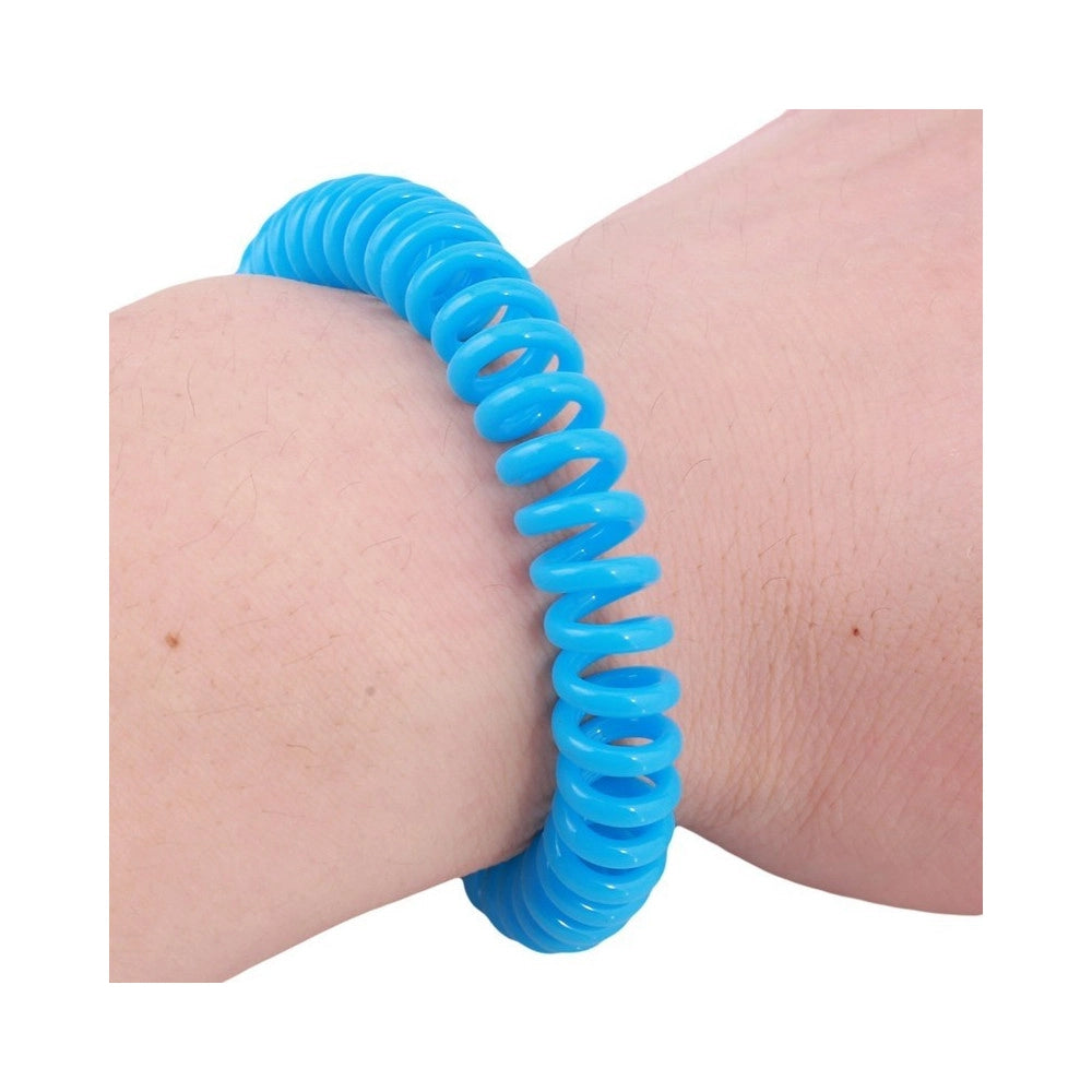 Trade Shop - 2pz. Bracciale Citronella Spirale Polso Repellente Antizanzare Insetti Elastico -