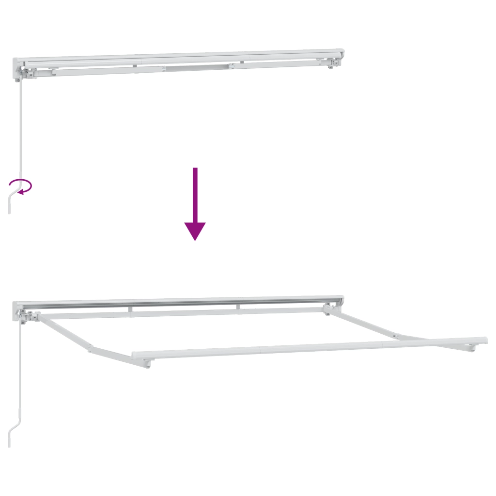 Tenda Semi-Cassette Retrattile Manuale in Metallo