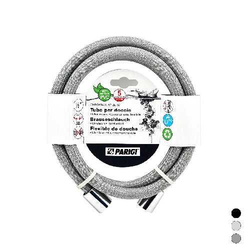 FLESSIBILE DOCCIA CHROMALUX ZERO- Nero cm 180- PARIG- pezzi 1