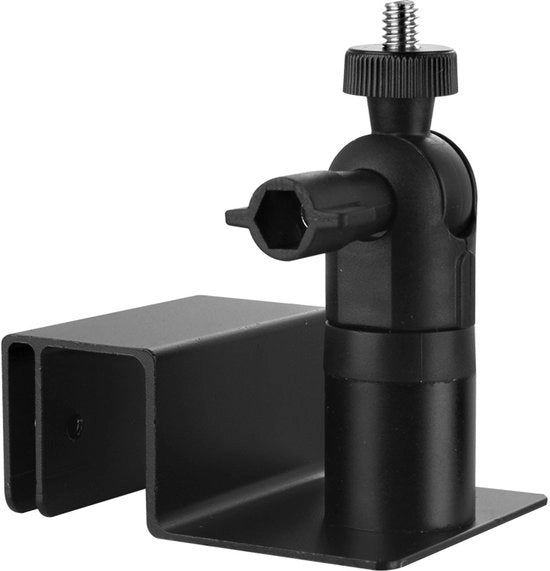 Sostegno di scarico per telecamera esterna - Sostegno universale per telecamere a batterie e pannelli solari, regolabile senza perforazione, 1 pezzo - Nero