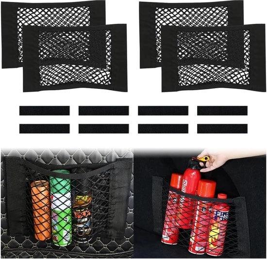 Organizzatore per auto, 4 pezzi - Organizzatore universale per sedili auto con chiusura con clip