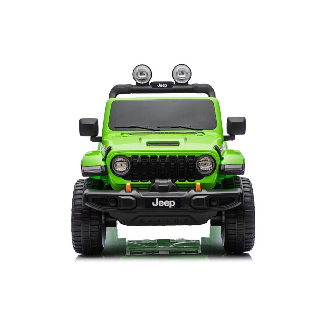 Macchina Elettrica per Bambini Jeep Wrangler Rubicon 12V con Telecomando Verde