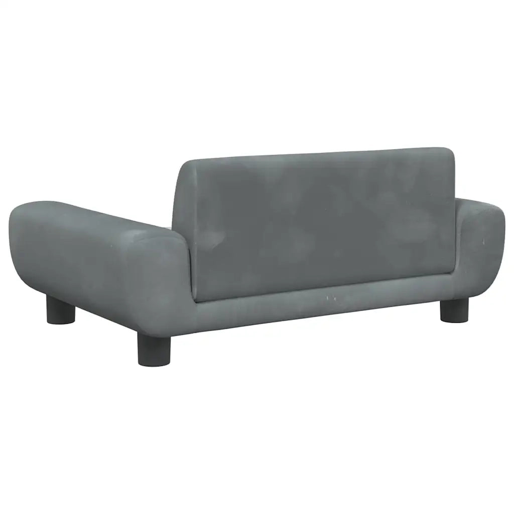 Lettino per Cani Grigio Scuro 70x45x33 cm in Velluto CFW3746931