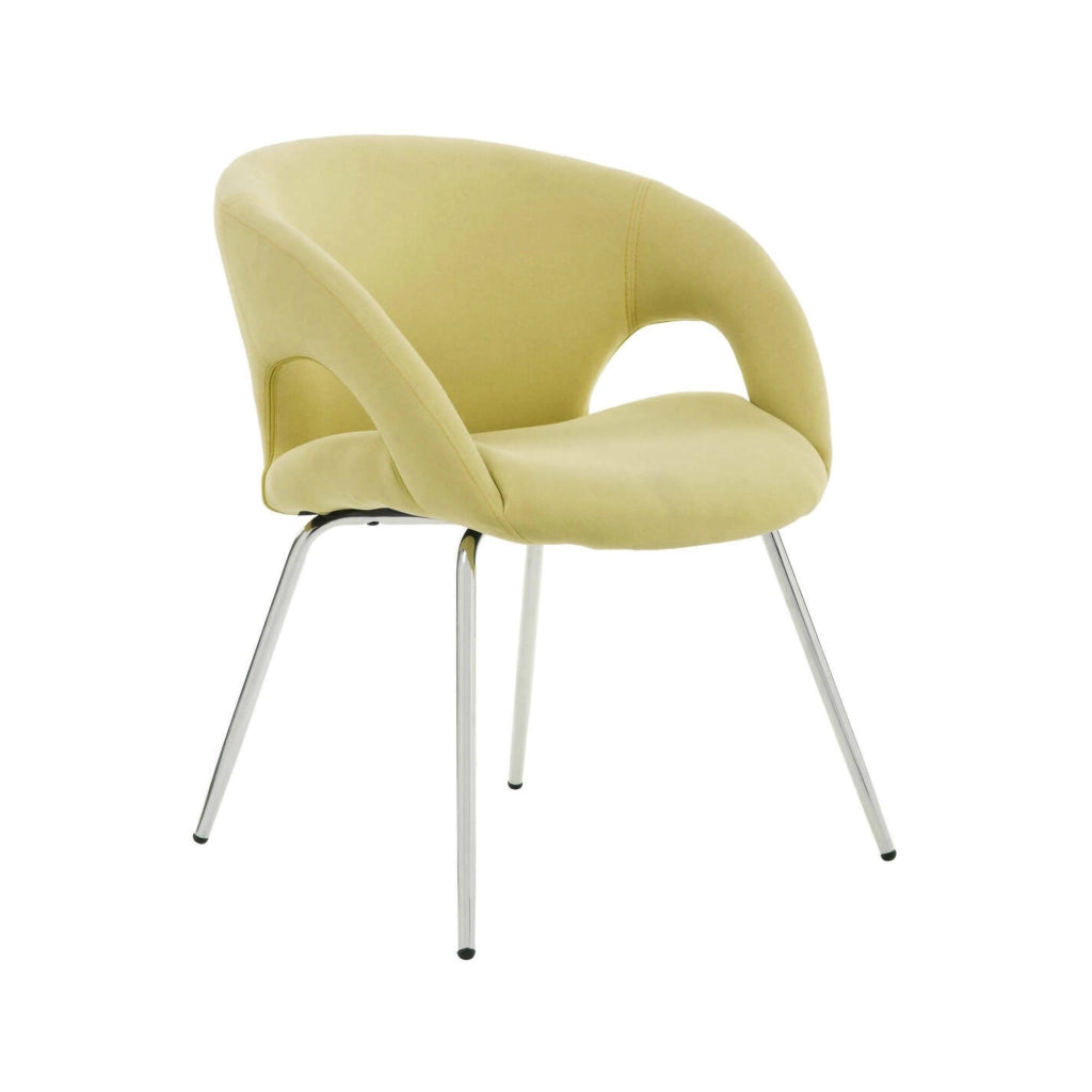 Sedia da ufficio Arturo, Seduta da attesa con braccioli per ufficio, Seduta ergonomica da attesa, 58x59h72 cm, Giallo