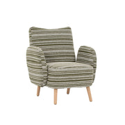 Poltrona da Lettura con Tasca Laterale e Design Ergonomico; in Bouclé Verde Oliva; 77 × 81 × 87 cm